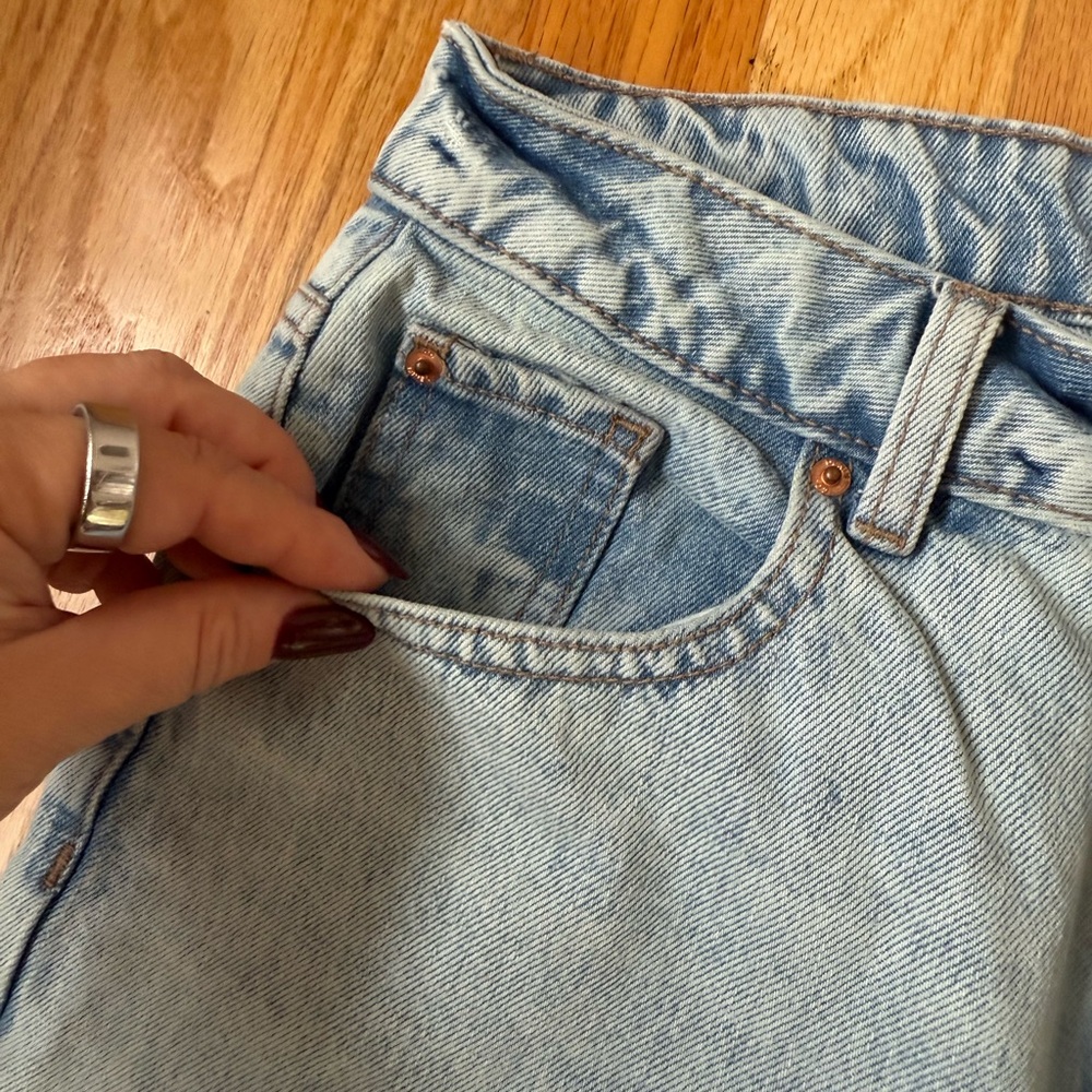 Primark Light Blue High Waist Denim Shorts - Picture 4 of 5